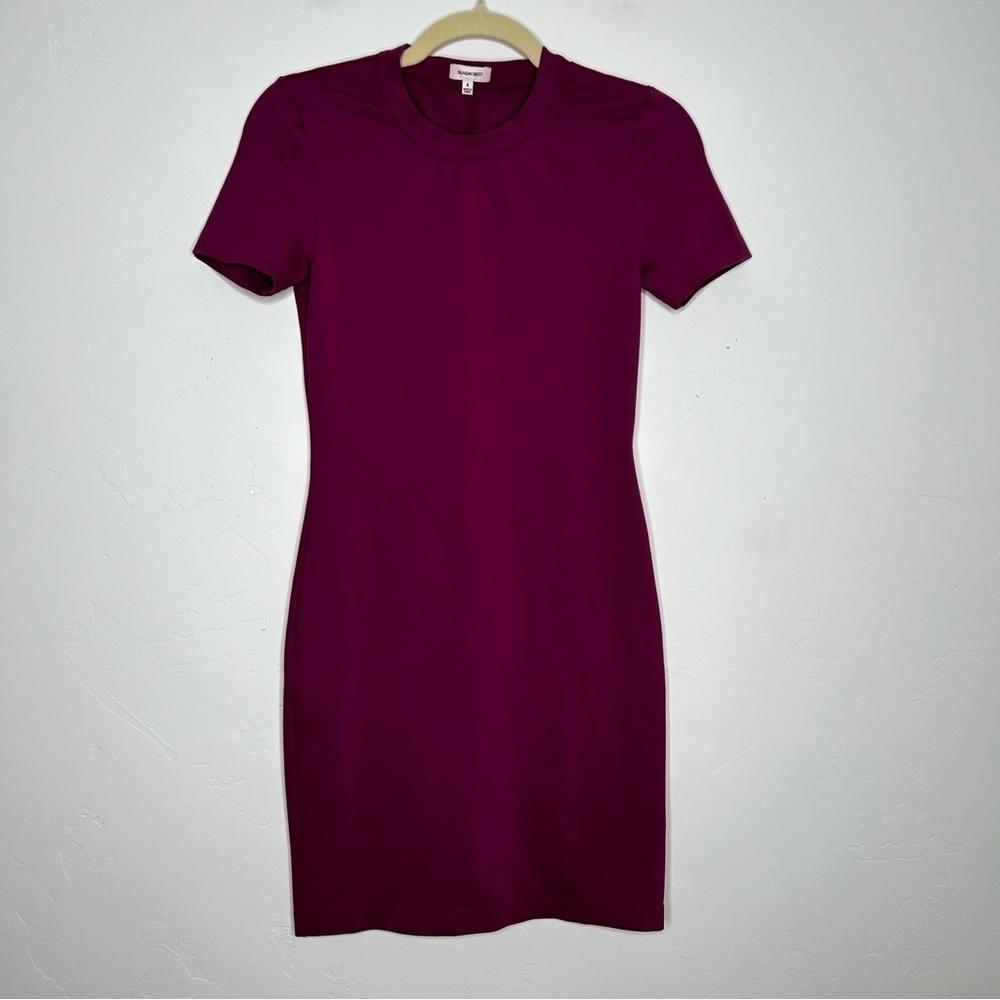 Aritzia Sunday Best Purple Stretch Mini T Shirt Dress Size 4 Fall Back to School